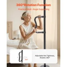VEVOR Floor-to-Ceiling Transfer Pole 300 Lbs Capacity for 7-10 Ft Ceilings Black