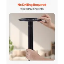 VEVOR Floor-to-Ceiling Transfer Pole 300 Lbs Capacity for 7-10 Ft Ceilings Black