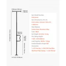 VEVOR Floor-to-Ceiling Transfer Pole 300 Lbs Capacity for 7-10 Ft Ceilings Black