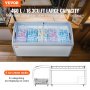 VEVOR ice cream display freezer with 460l capacity, five racks for ice cream, and multi-layer design.