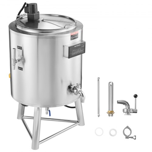 VEVOR Milk Pasteurizer 100L, Commercial Milk Pasteurization Machine, Food Grade 304 Stainless Steel, Professional Pasteurization with Time and Temperature Control, for Milk Juice Yogurt Sterilization
