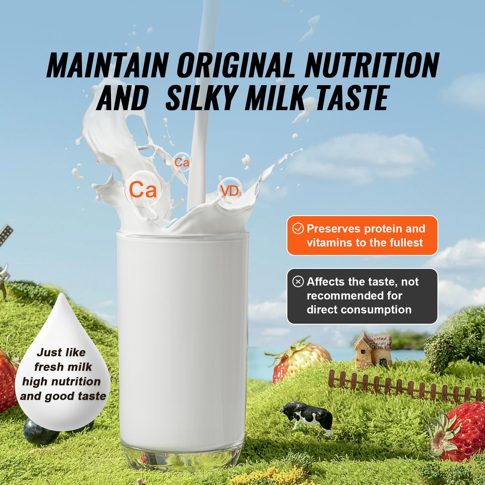 VEVOR Milk Pasteurizer 100L, Commercial Milk Pasteurization Machine, Food Grade 304 Stainless Steel, Professional Pasteurization with Time and Temperature Control, for Milk Juice Yogurt Sterilization