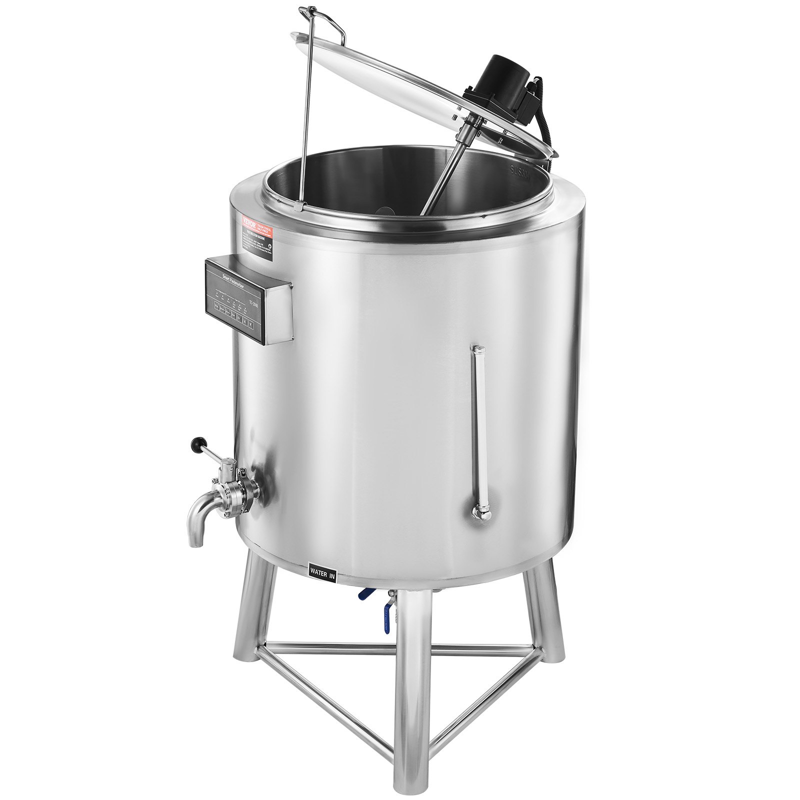 VEVOR Milk Pasteurizer 100L, Commercial Milk Pasteurization Machine, Food Grade 304 Stainless Steel, Professional Pasteurization with Time and Temperature Control, for Milk Juice Yogurt Sterilization