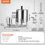 VEVOR Milk Pasteurizer 150L, Commercial Milk Pasteurization Machine, Food Grade 304 Stainless Steel, Professional Pasteurization with Time and Temperature Control, for Milk Juice Yogurt Sterilization