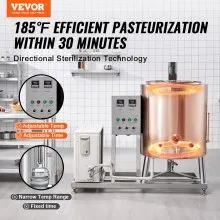 Commercial Milk Pasteurization Machine 150L Pasteurizer for Milk Sterilization