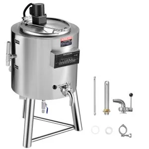 VEVOR Milk Pasteurizer 50L, Commercial Milk Pasteurization Machine, Food Grade 304 Stainless Steel, Professional Pasteurization with Time and Temperature Control, for Milk Juice Yogurt Sterilization | VEVOR US