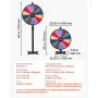 VEVOR 610 mm Spinning Prize Wheel, 14 Slots Spinning Wheel with Stand, Adjustable Height Win Fortune Roulette with a Dry Erase and 2 Markers, 6 Colors, Easy Assembly, for Party Pub Trade Show Carnival