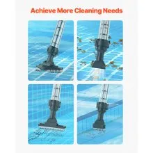 VEVOR Pool Vacuum, 8.5 GPM Handheld Cordless Hot Tub Vacuum with Extension Pole, for Deep Cleaning & Strong Suction, Rechargeable Pool Cleaner, Running up to 1Hour, for Above Ground/Inground Pool Spas