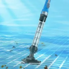 VEVOR Pool Vacuum, 8.5 GPM Handheld Cordless Hot Tub Vacuum with Extension Pole, for Deep Cleaning & Strong Suction, Rechargeable Pool Cleaner, Running up to 1Hour, for Above Ground/Inground Pool Spas