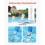 Pool Vacuum 26 GPM Rechargeable Pool Cleaner Max. 1H with Extension Pole