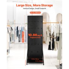 Pegboard Display Stand with 30 Hooks Pegboard Panels Display with a Plate Black