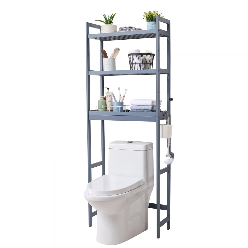 VEVOR Over the Toilet Storage ράφι μπάνιου 3 επιπέδων Organizer Saver Space