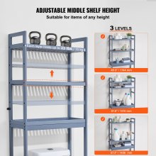 VEVOR Over the Toilet Storage 3-Tier Bathroom Shelf Rack Space Saver Organizer