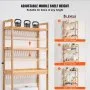 VEVOR Over the Toilet Storage 3-Tier Bathroom Shelf Rack Space Saver Organizer