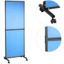 Vevor Acoustic Room Divider Office Partition 24"x66" Cubicle Divider Light Blue