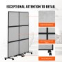 VEVOR Acoustic Room Divider Partition Panel Privacy Screen 2 Pack Light Gray