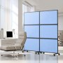 VEVOR Office Divider, 2 Panel Office Partition, Freestanding Office Divider Wall Partition & Privacy Divider Reduce Noise and Room Separation, Light Blue