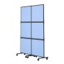 VEVOR Office Divider, 2 Panel Office Partition, Freestanding Office Divider Wall Partition & Privacy Divider Reduce Noise and Room Separation, Light Blue