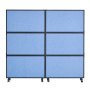VEVOR Office Divider, 2 Panel Office Partition, Freestanding Office Divider Wall Partition & Privacy Divider Reduce Noise and Room Separation, Light Blue
