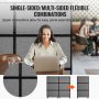 VEVOR Office Divider, 2 Panel Office Partition, Freestanding Office Divider Wall Partition & Privacy Divider Reduce Noise and Room Separation, Dark Grey