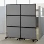 VEVOR Office Divider, 2 Panel Office Partition, Freestanding Office Divider Wall Partition & Privacy Divider Reduce Noise and Room Separation, Dark Grey