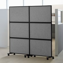 VEVOR Acoustic Room Divider Partition Panel Privacy Screen 2 Pack Medium Gray