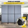 VEVOR Acoustic Room Divider Office Partition Panel 183x168 cm 3 Pack Light Gray