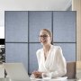 VEVOR Acoustic Room Divider 72\" x 66\" Office Partition Panel 3 Pack Office Divider Wall Light Gray Office Dividers Partition Wall Polyester & 45 Steel Cubicle Wall Reduce Noise and Visual Distractio