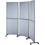 VEVOR Acoustic Room Divider 72\" x 66\" Office Partition Panel 3 Pack Office Divider Wall Light Gray Office Dividers Partition Wall Polyester & 45 Steel Cubicle Wall Reduce Noise and Visual Distractio