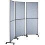VEVOR Acoustic Room Divider 72\" x 66\" Office Partition Panel 3 Pack Office Divider Wall Light Gray Office Dividers Partition Wall Polyester & 45 Steel Cubicle Wall Reduce Noise and Visual Distractio
