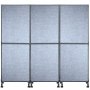 VEVOR Acoustic Room Divider 72\" x 66\" Office Partition Panel 3 Pack Office Divider Wall Light Gray Office Dividers Partition Wall Polyester & 45 Steel Cubicle Wall Reduce Noise and Visual Distractio