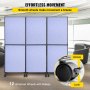 VEVOR Acoustic Room Divider Office Partition Panel 72"x66" 3 Pack in Steel Blue