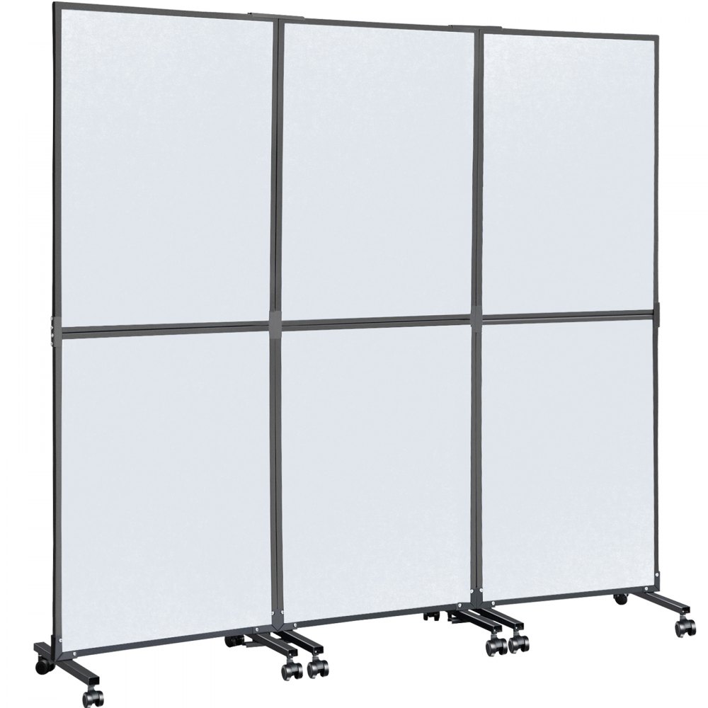 VEVOR Acoustic Room Divider Office Partition Panel 183 x 168 cm 3 Pack Cool Gray