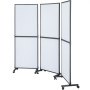 VEVOR Acoustic Room Divider 72\" x 66\" Office Partition Panel 3 Pack Office Divider Wall Cool Gray Office Dividers Partition Wall Polyester & 45 Steel Cubicle Wall Reduce Noise and Visual Distraction