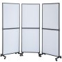 VEVOR Acoustic Room Divider 72\" x 66\" Office Partition Panel 3 Pack Office Divider Wall Cool Gray Office Dividers Partition Wall Polyester & 45 Steel Cubicle Wall Reduce Noise and Visual Distraction