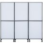 VEVOR Acoustic Room Divider 72\" x 66\" Office Partition Panel 3 Pack Office Divider Wall Cool Gray Office Dividers Partition Wall Polyester & 45 Steel Cubicle Wall Reduce Noise and Visual Distraction