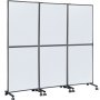 VEVOR Acoustic Room Divider Office Partition Panel 183 x 168 cm 3 Pack Cool Gray