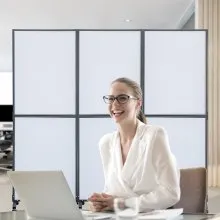 VEVOR Acoustic Room Divider 72" x 66" Office Partition Panel 3 Pack Office Divider Wall Cool Gray Office Dividers Partition Wall Polyester & 45 Steel Cubicle Wall Reduce Noise and Visual Distractions
