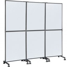 VEVOR Acoustic Room Divider 72" x 66" Office Partition Panel 3 Pack Office Divider Wall Cool Gray Office Dividers Partition Wall Polyester & 45 Steel Cubicle Wall Reduce Noise and Visual Distractions