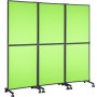 VEVOR Acoustic Room Divider 72\" x 66\" Office Partition Panel 3 Pack Office Divider Wall Tea Green Office Dividers Partition Wall Polyester & 45 Steel Cubicle Wall Reduce Noise and Visual Distractions