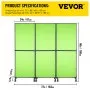 VEVOR Acoustic Room Divider 72" x 66" Office Partition Panel 3 Pack Office Divider Wall Tea Green Office Dividers Partition Wall Polyester & 45 Steel Cubicle Wall Reduce Noise and Visual Distractions