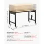 VEVOR 48-Inch Adjustable Workbench, 2000 lbs Load, Work Bench with Power Outlet, Wheels, and Pegboard, Heavy Duty Oak Wood Top Work Table for Garage, Workshop, Office, and Home