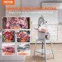VEVOR Electric Meat Saw, 1500W Stainless Vertical Cutter, 490 x 380 mm Workbench, 180 mm Cutting Thickness, Includes 5 Blades for Slicing Frozen Meat, Pork, Beef, and Ribs