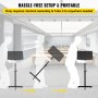 VEVOR Portable Adjustable Lectern Presentation Podium Stand with Laptop Holder