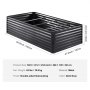 VEVOR Raised Garden Bed, 8 x 4 x 2 ft Galvanized Metal Planter Box, Outdoor Planting Boxes with Open Base, for Growing Flowers/Vegetables/Herbs in Backyard/Garden/Patio/Balcony, Dark Gray