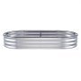 VEVOR Raised Garden Bed, 6 x 3 x 0.9 ft Galvanized Metal Planter Box, Outdoor Planting Boxes with Open Base, for Growing Flowers/Vegetables/Herbs in Backyard/Garden/Patio/Balcony, Silver