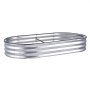 VEVOR Raised Garden Bed, 6 x 3 x 0.9 ft Galvanized Metal Planter Box, Outdoor Planting Boxes with Open Base, for Growing Flowers/Vegetables/Herbs in Backyard/Garden/Patio/Balcony, Silver
