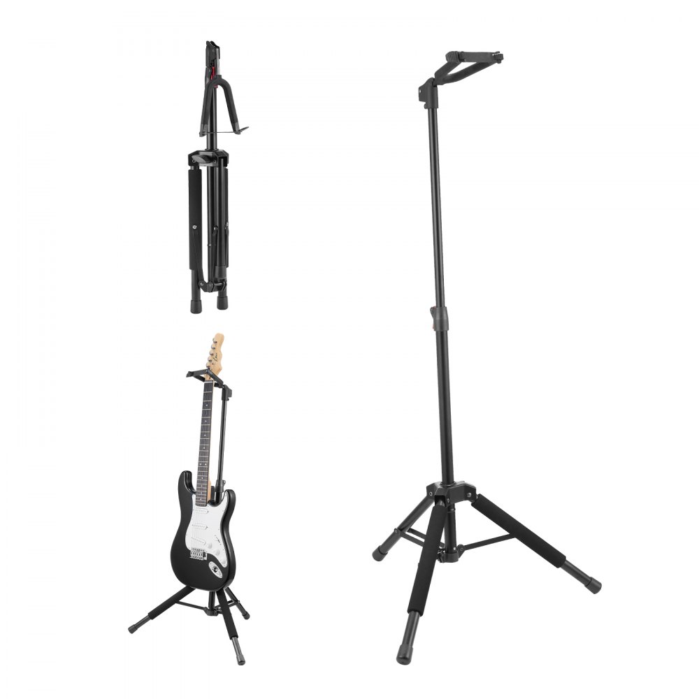 VEVOR Tripod Guitar Stand Floor-Standing Foldable 900-1200 mm Adjustable Height