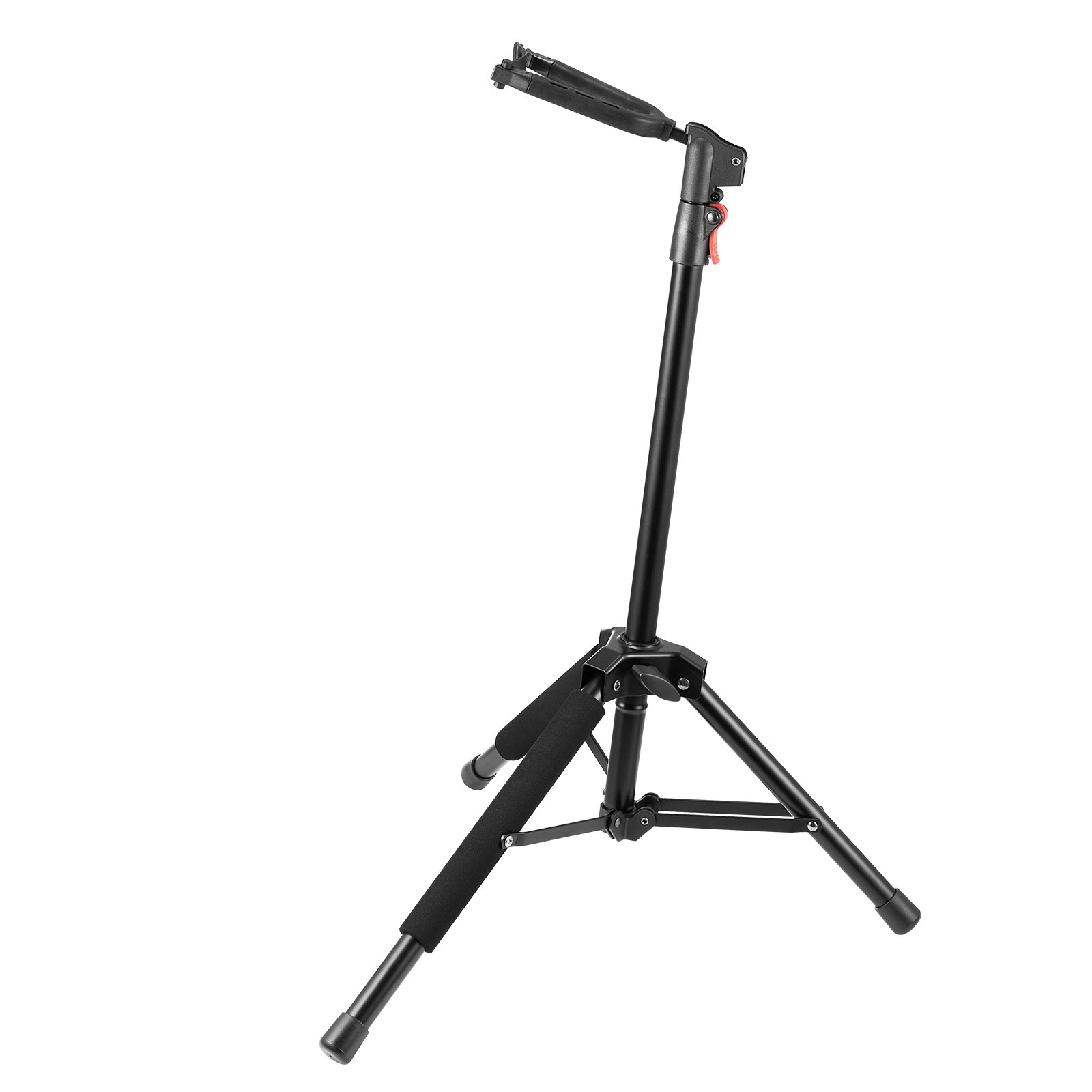 VEVOR Tripod Guitar Stand, 33 lbs/15 kg Load Capacity, Floor-Standing Foldable Guitar Stand Display Rack with 35.4-47.2 in/900-1200 mm Adjustable Height, for Guitar Acoustic Electric Classical Bass