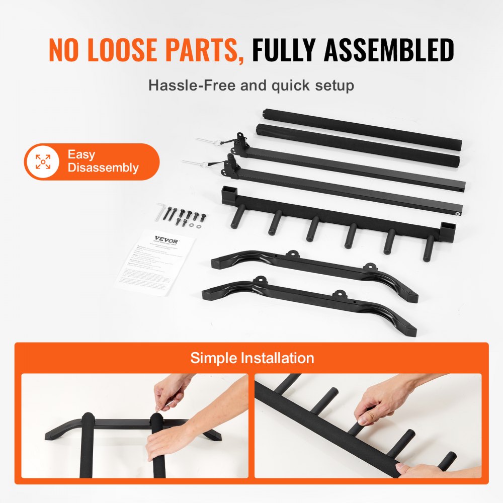 VEVOR 5-Space Guitar Stand Floor-Standing Foldable Rack Hold Up to 5 Guitars